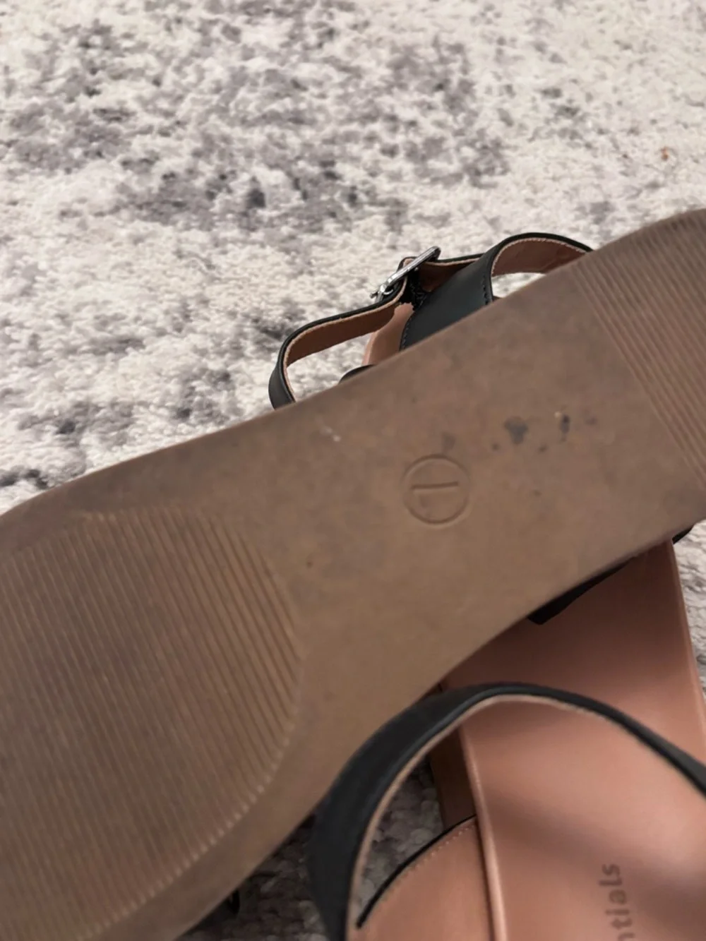 Classic Black Single-Strap Ankle-Buckle‎ Sandals